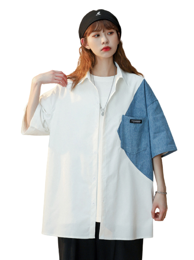 ★[당일배송]Luki Oversize Short Sleeves Shirt